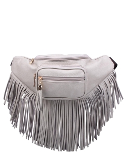 Fashion Fringe Tassel Fanny Pack Waist Bag KL088 GRAY